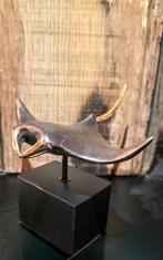 Bronzen Manta Rog Beeld - Handgemaakt & Upcycled, Antiek en Kunst, Ophalen of Verzenden