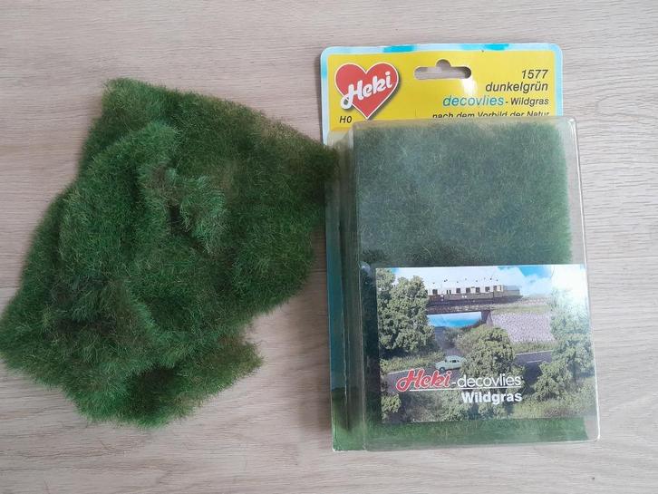 Heki 1577 (wild gras donkergroen) nieuw, Hobby en Vrije tijd, Modeltreinen | H0, Nieuw, Natuur, Gelijkstroom of Wisselstroom, Overige merken
