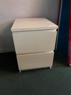 Witte ladekast met 2 laden, Ophalen, Gebruikt, 1 of 2 laden, Minder dan 100 cm