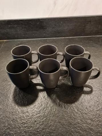 6 Grijze Koffiemokken / Theemokken Ikea beschikbaar voor biedingen