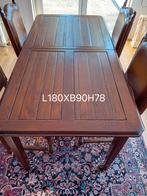 Eetkamertafel maten staan op foto, Huis en Inrichting, Ophalen, 4 tot 6 stoelen