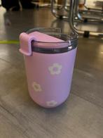HEMA Beker met Bloemen - Roze, Ophalen of Verzenden, Zo goed als nieuw