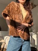 Mooie vintage nerts bont cape, Maat 38/40 (M), Bruin, Ophalen of Verzenden, Zo goed als nieuw