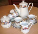 koffieservies, 9-delig, fruitmotief, Made in China, Nieuw, Ophalen of Verzenden, Overige stijlen, Porselein