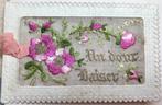 fr 1923 borduur rozen boekje tekst papercard roze strikje, Gelopen, Overige thema's, Ophalen of Verzenden, 1920 tot 1940