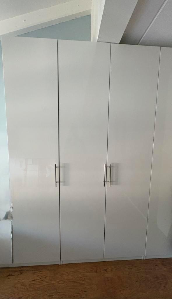 Pax kast deuren Ikea 3x hoogglans wit, Huis en Inrichting, Kasten | Kledingkasten, Zo goed als nieuw, 200 cm of meer, 50 tot 100 cm