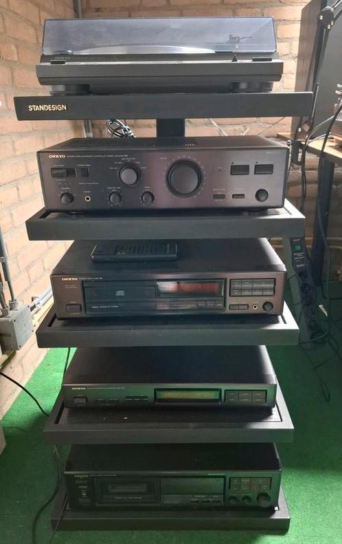 Stereo toren met platenspeler, Audio, Tv en Foto, Stereo-sets, Gebruikt, Overige merken, Ophalen