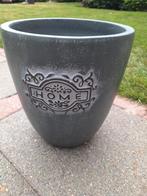 Mooie stenen bloempot ca 30 cm hoog, Rond, Ophalen of Verzenden, Zo goed als nieuw, Aardewerk