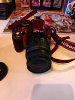 Nikon D5200 rood incl lens, Ophalen of Verzenden, Zo goed als nieuw, Nikon