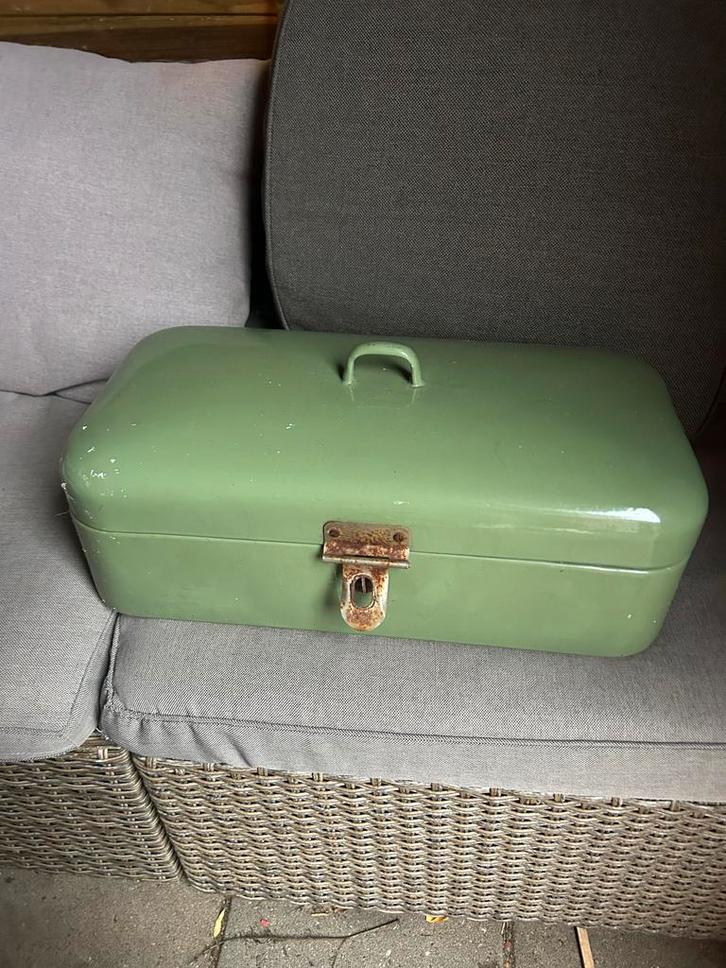 Vintage Emaille Broodtrommel, Huis en Inrichting, Keuken | Keukenbenodigdheden, Gebruikt, Ophalen
