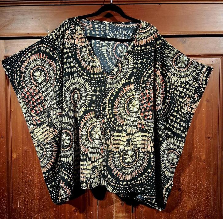 Luchtig boho tuniek vlindermouw batik One Size, Kleding | Dames, Grote Maten, Nieuw, Blouse of Tuniek, Ophalen of Verzenden