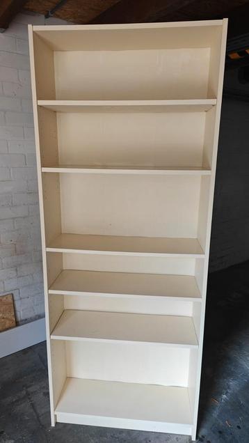 Plankenkast / Boekenkast crème 202x80x28 beschikbaar voor biedingen