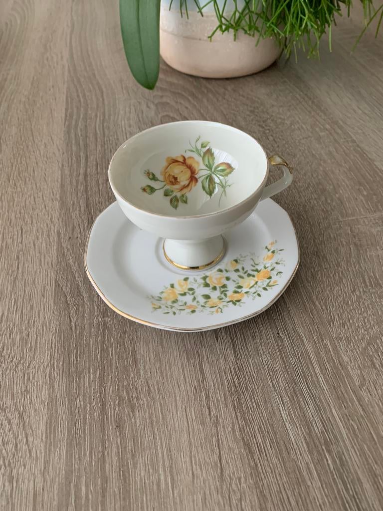 Kop en Schotel, Ophalen of Verzenden, Gebruikt, Porselein, Kop en/of schotel