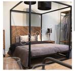 Nieuw hemelbed, Ophalen, Landelijk en klassiek, Zwart, 180 cm