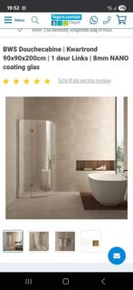 BWS Douchecabine | Kwartrond 90x90x200cm deur Links 8mm, Ophalen, Nieuw