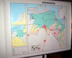 2 Vintage schoolplaten Groningen/Drenthe. 138x100cm. Nwst., Ophalen of Verzenden