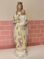 Maria met kindje Jezus - Antiek Biscuit Beeld, Ophalen of Verzenden