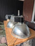 2 x grote industriële lampen, Huis en Inrichting, Lampen | Hanglampen, Ophalen, Metaal, Industrieel, Minder dan 50 cm