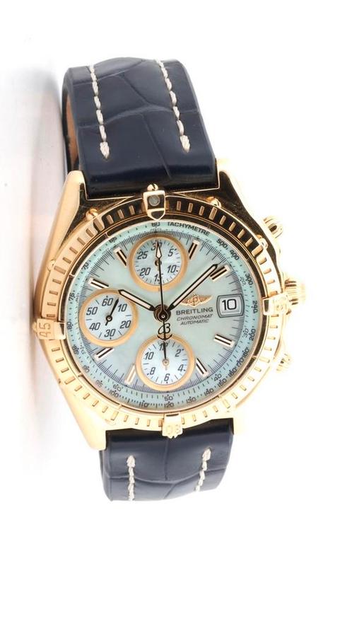Breitling Chronomat Chronograph 18k Gold K13050 top condite., Sieraden, Tassen en Uiterlijk, Horloges | Heren, Zo goed als nieuw