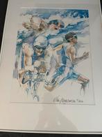 Aquarel van een triatlon door wim hoogstraten, Ophalen