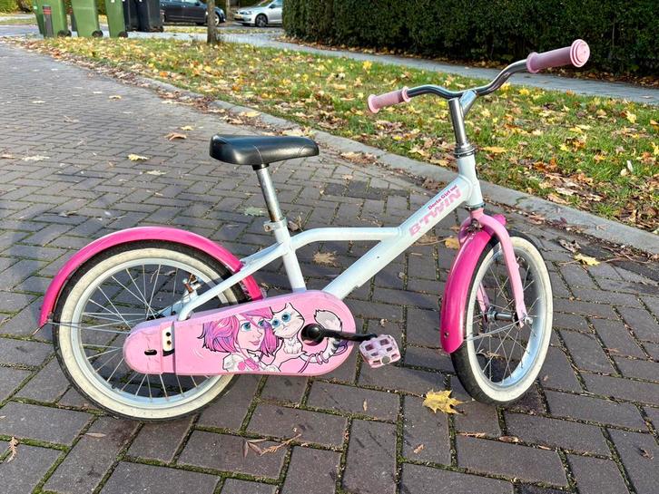 B’Twin Docto Girl 500 meisjesfiets (16” wielen), Fietsen en Brommers, Fietsen | Kinderfietsjes, Gebruikt, 16 tot 20 inch, Ophalen
