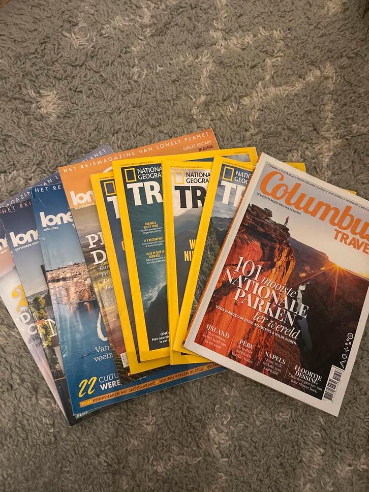 Reistijdschriften: Lonely Planet, Nat. Geo, Columbus, Boeken, Reisgidsen, Gelezen, Reisgids of -boek, Europa, Lonely Planet, Ophalen