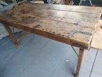 Robuuste industriële eettafel (L153 x B75 x H78,5), Huis en Inrichting, Tafels | Eettafels, Ophalen, Gebruikt, 50 tot 100 cm, Vijf personen of meer
