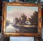 Antiek olieverf schilderij boerderij, Ophalen