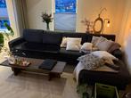 Zwarte bank met liggedeelte - Gebruikt, 250 tot 300 cm, Gebruikt, Hoekbank, 75 tot 100 cm