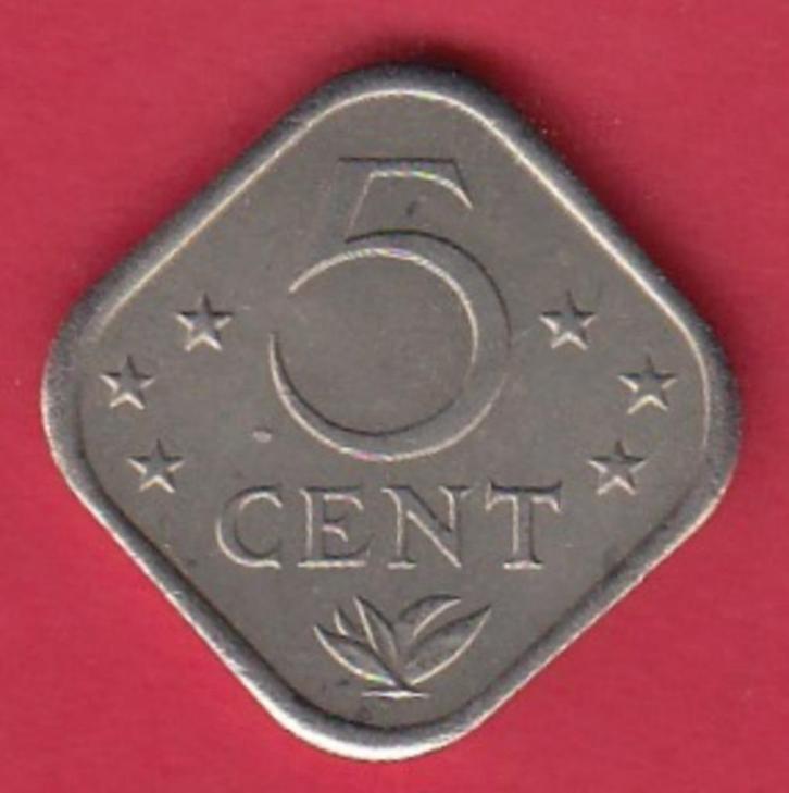 Nederlandse Antillen, **5 cent**, jaartal 1975, Postzegels en Munten, Munten | Nederland, Losse munt, 5 cent, Koningin Juliana