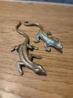 Koperen / Messing reptiel (2st), Antiek en Kunst, Ophalen of Verzenden