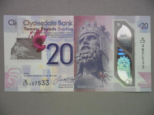 Schotland #229R / 20 pounds UNC, Postzegels en Munten, Bankbiljetten | Europa | Niet-Eurobiljetten, Los biljet, Overige landen