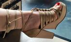Chanel suede leer sandalen maat 37,5 nieuw staat originele, Zwart, Nieuw, Chanel, Sandalen of Muiltjes