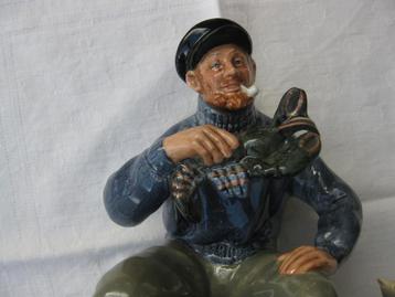 Doulton, porseleinen beeldje "Visser met Kreeft". beschikbaar voor biedingen