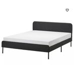 IKEA Slattum Bed Frame 140x200cm, light grey, Ophalen, Tweepersoons, 140 cm, Zo goed als nieuw