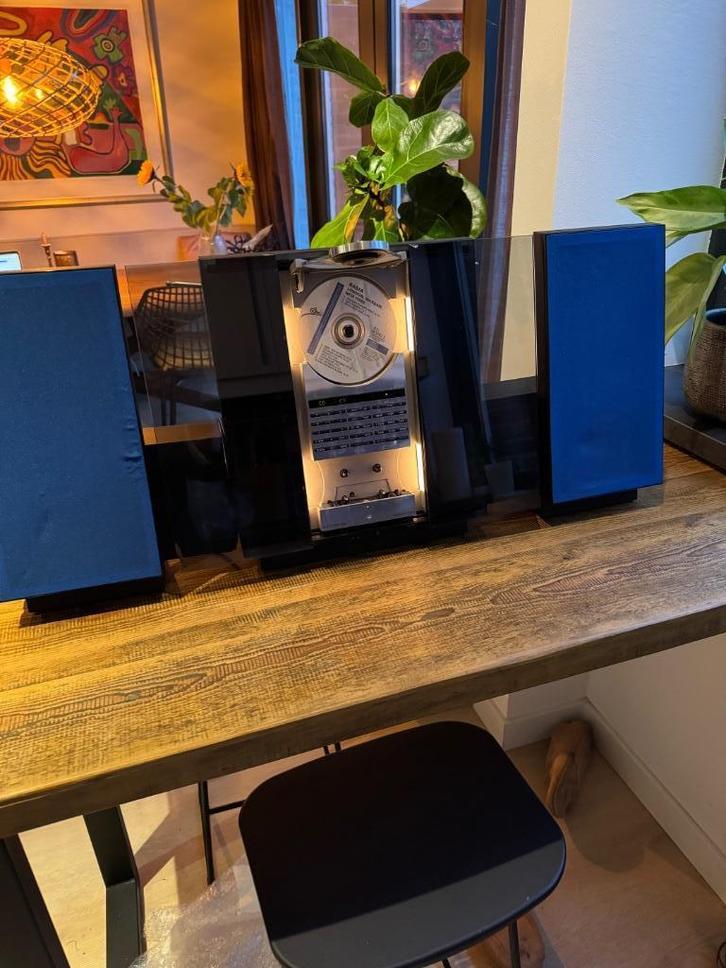 Bang & Olufsen systeem|Radio, casette|CD-speler/Glazen senso, Audio, Tv en Foto, Luidsprekers, Gebruikt, Front, Rear of Stereo speakers