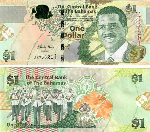 Bahamas 1 Dollar 2015 UNC, Postzegels en Munten, Bankbiljetten | Amerika, Los biljet, Noord-Amerika, Verzenden