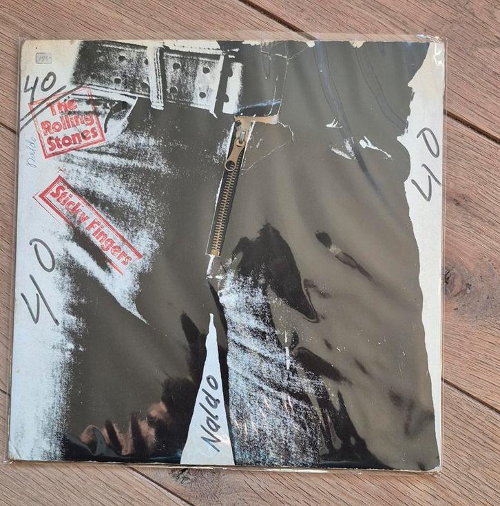 Rolling Stones Sticky Fingers LP mét rits zipper Holland, Computers en Software, Laptophoezen, Zo goed als nieuw, Ophalen of Verzenden