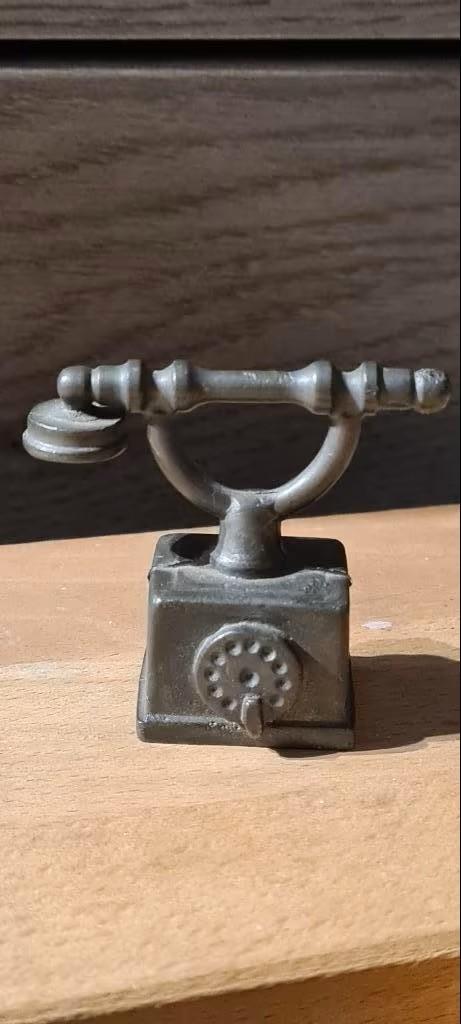 Tin miniatuur telefoon, Antiek en Kunst, Antiek | Tin, Ophalen of Verzenden
