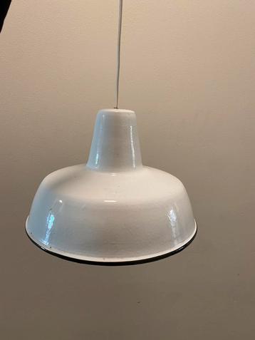 Mooie vintage emaille hanglamp 