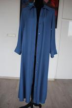 Blauw vest/ jurk met knopen, lang, mt 36, Blauw, Ophalen of Verzenden, Onder de knie, Zo goed als nieuw