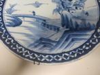 Groot antiek blauw porselein Japans bord 19e eeuw, Antiek en Kunst, Antiek | Porselein, Ophalen