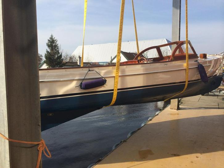 Stalen Dieperpoel lounge en drijvend botenhuis te koop., Watersport en Boten, Sloepen, Gebruikt, 50 tot 70 pk, 6 meter of meer