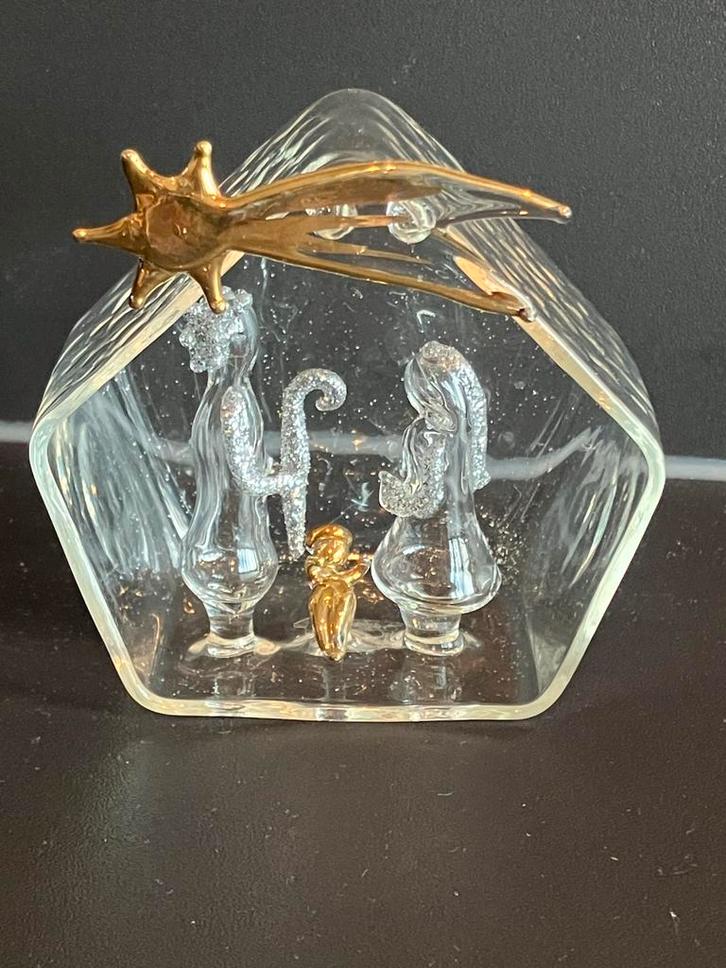 Glazen Kerststal (Soffieria Parise, Italie), Antiek en Kunst, Antiek | Religie, Ophalen of Verzenden