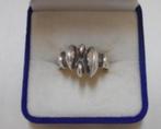Zilveren verstelbare modernist ring nr.1233, Sieraden, Tassen en Uiterlijk, Ringen, Verzenden, Zo goed als nieuw, 17 tot 18, Dame