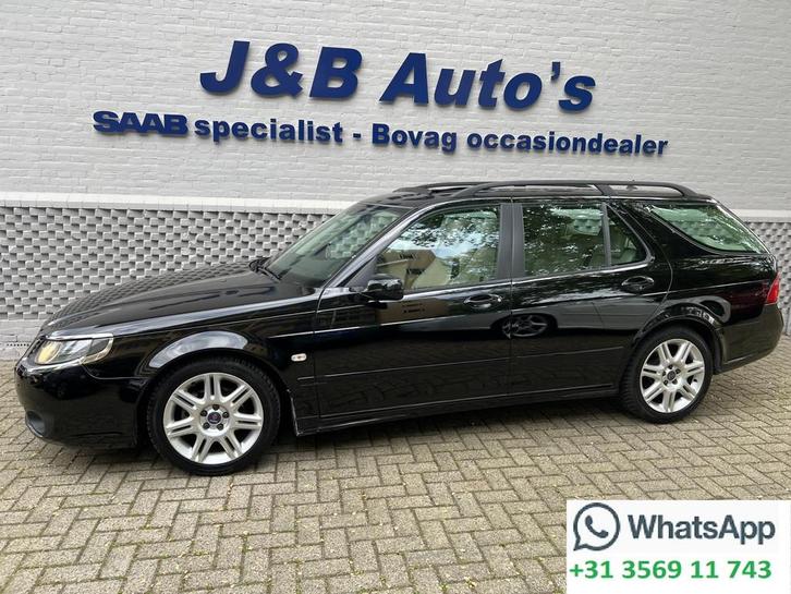 Saab 9-5 Estate 2.3t Vector Automaat Open dak Leer NL Auto Y, Auto's, Saab, Bedrijf, Te koop, Saab 9-5, ABS, Airbags, Airconditioning
