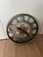 Radarklok met draaiende tandwielen - 54,5 cm, Huis en Inrichting, Woonaccessoires | Klokken, Ophalen, Zo goed als nieuw, Analoog