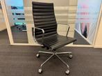 Vitra EA 119 Zwart leer, Ophalen of Verzenden, Zo goed als nieuw, Zwart, Bureaustoel