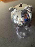 Zilverkleurig spaarvarkentje, Verzamelen, Spaarpotten, Ophalen of Verzenden, Zo goed als nieuw, Metaal of Blik, Dier