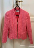 Zara koraal roze blazer met opdruk maat S, Maat 38/40 (M), Zara, Ophalen of Verzenden, Zo goed als nieuw